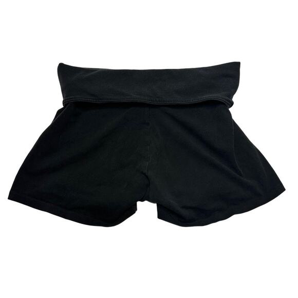 PINK Victorias Secret Fold Over Mini Black Low Rise Cotton Shorts Size XS - Picture 2 of 5